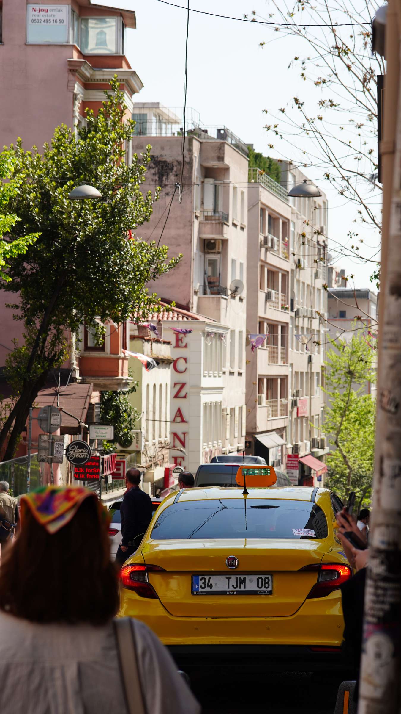 Istanbul street at the start of the trip