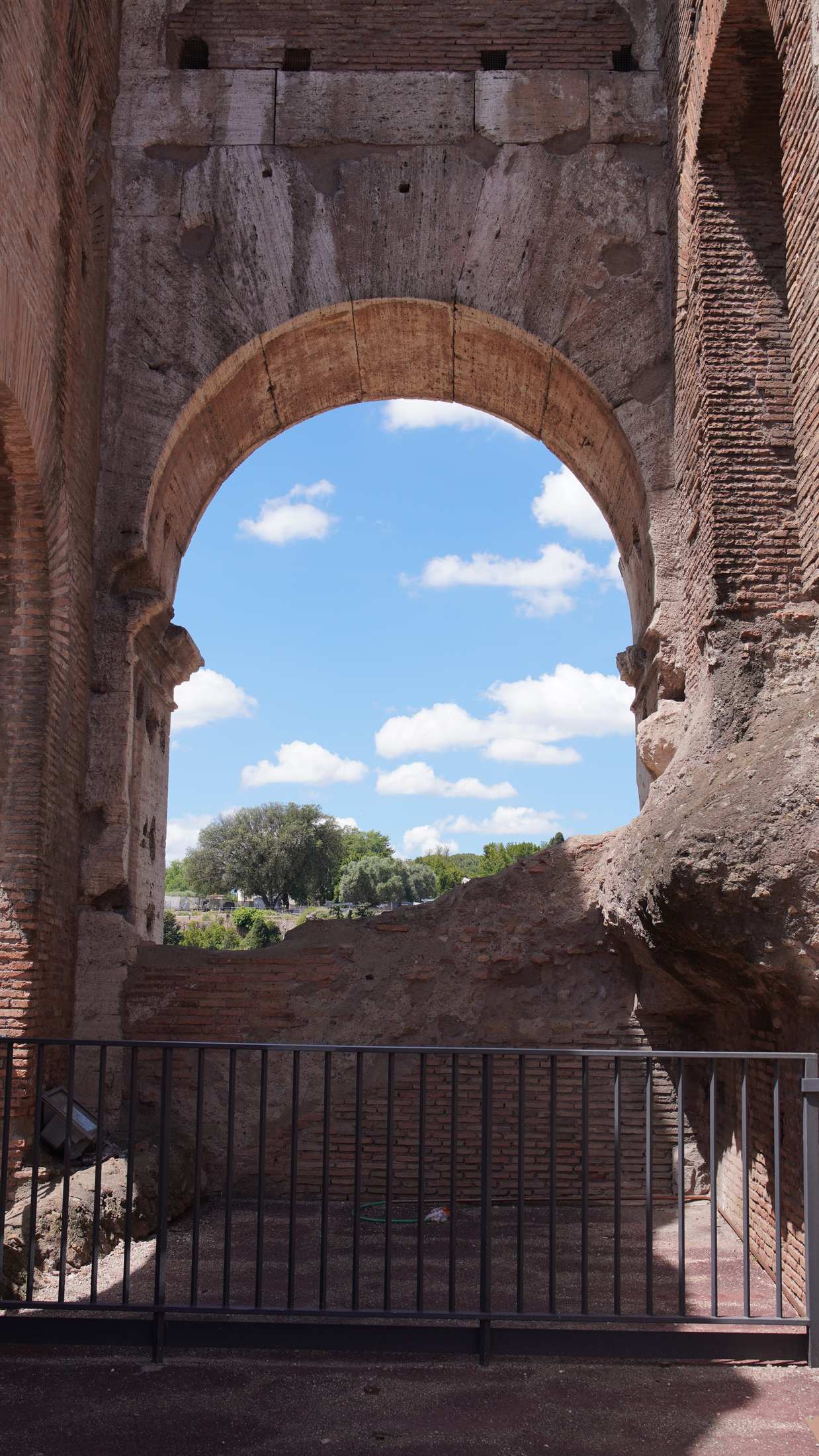 Archway view inside the Colosseum