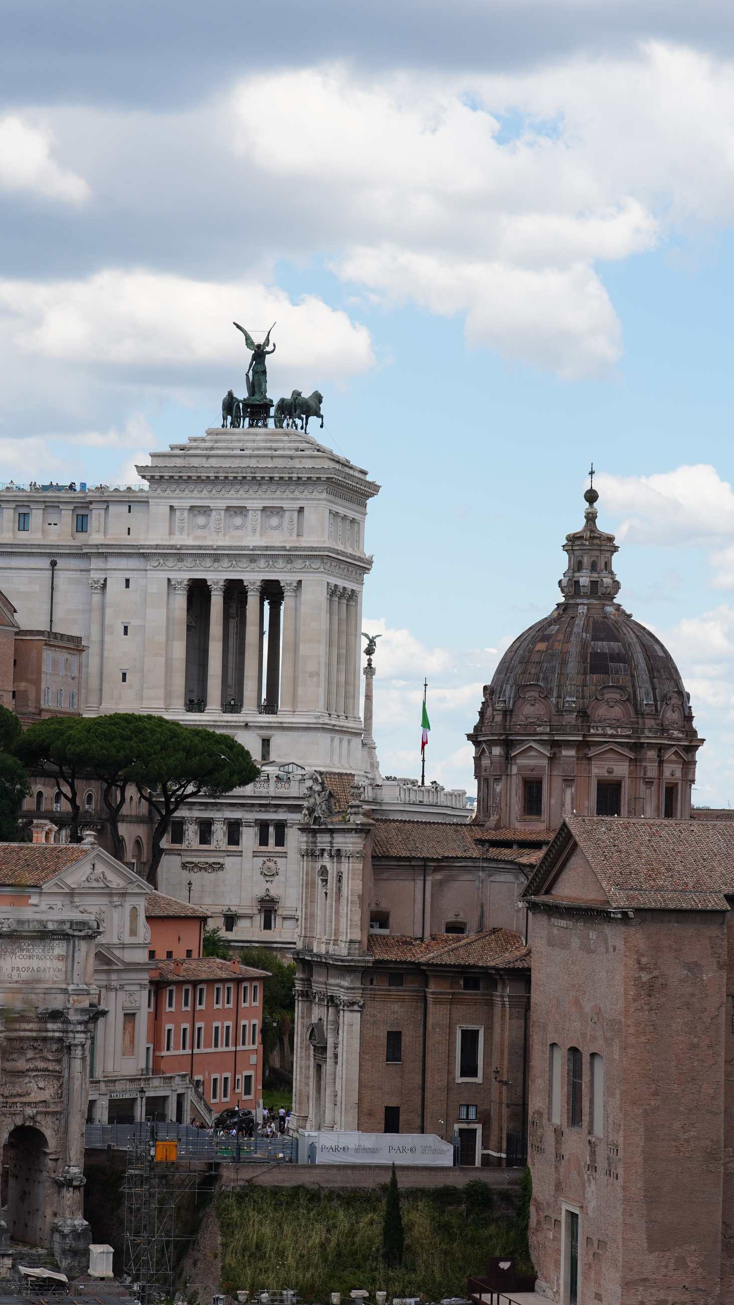 Rome skyline and monuments